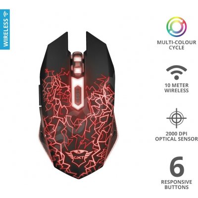 Trust GXT 107 Izza Wireless Optical Gaming Mouse 23214