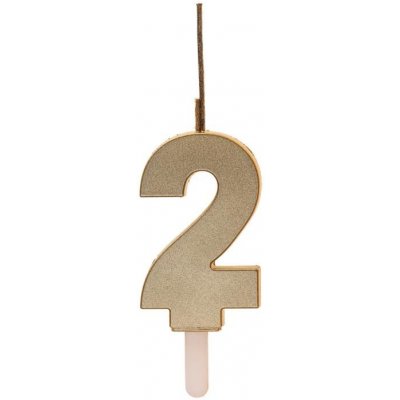 Dortisimo Dekora svíčka s prskavkou zlatá číslo 2 – Hledejceny.cz
