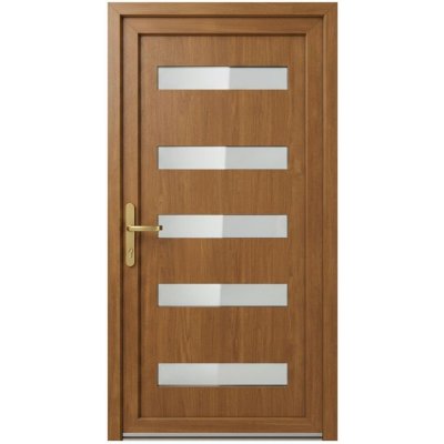 OknaDvereNaMiru.cz Vchodové dveře STYL 6300 ořech 110 x 220 cm – Hledejceny.cz