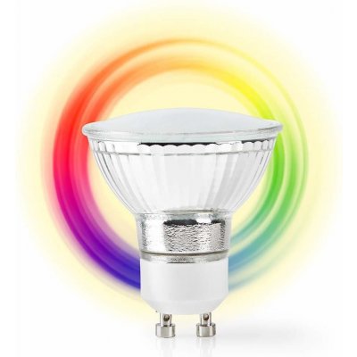 Nedis Wi-Fi Smart Bulb GU10 5W LED žárovka , pro chytrý dům, GU10, 5W, 230V, 330lm, teplá bílá + RGB, stmívatelná WIFILC10CRGU10