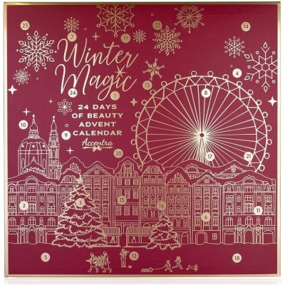 Adventní kalendář WINTER MAGIC BORDEAUX ve čtvercové krabičce – Hledejceny.cz