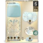 Suavinex Gold kojenecká láhev Gold set láhev 270ml + dudlík fyziologický + klip gold modrá – Hledejceny.cz