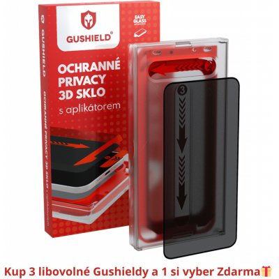 Gushield Ochranné privacy 3D sklo s aplikátorem iPhone 7 / 8 SE 2020/22 (zatmavující) GUGP001 – Zboží Živě