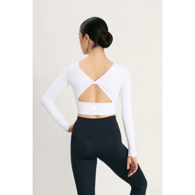 Fitness crop top Intermezzo s dlouhým rukávem 6656 bílá – Zboží Dáma