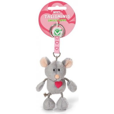 Přívěsek na klíče Nici 37388 talisman se srdcem Sweet Love plyš cca 7cm