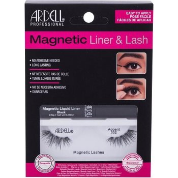 Ardell Magnetic Liner & Lash Demi Wispies Black 1 pár + magnetická gelová linka 2 g Black + štěteček na linku