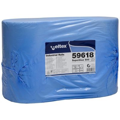 Celtex Průmyslová papírová utěrka SuperBlue 500, šířka 36cm, 3vrstvy - 2ks