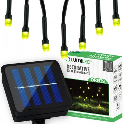 Girlanda solární zahradní 7x LED Ozdobné světelné puntíky ORNIS LUMILED – Hledejceny.cz