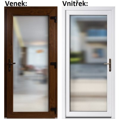 Soft Vchodové WDS 3/3 sklo Krizet Zlatý dub-Bílá pravé 100 x 210 cm – Hledejceny.cz
