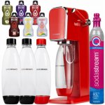 Sodastream Art ČERVENÝ,TŘI LAHVE NÁPLŇ + PŘÍSLUŠENSTVÍ – Zboží Dáma