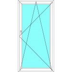 Ekosun Balkónové dveře Ekosun 6 Jednokřídlé Otevírací a Sklopné Ořech 80 x 220 cm – Hledejceny.cz