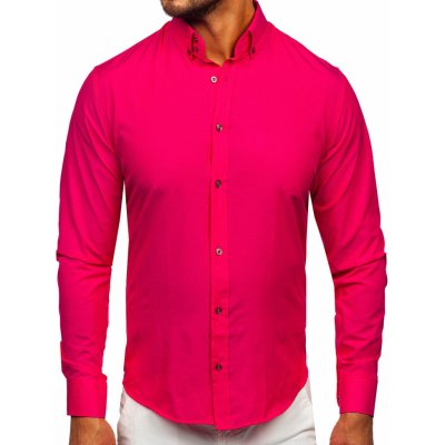 Bolf pánská elegantní košile s dlouhým rukávem 5821-1 růžová – Zboží Mobilmania