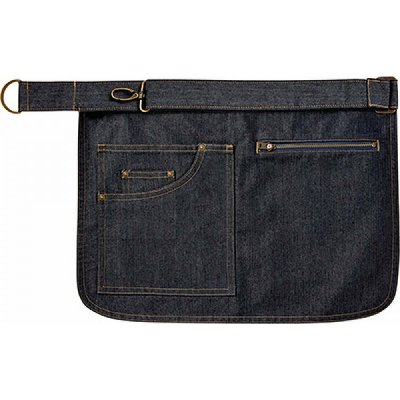 Premier Workwear Pevná plátěnná zástěra s kapsou na zip a na tablet Black Denim Pantone 426C PW138 – Hledejceny.cz