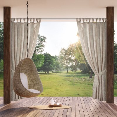 Takoy Závěs GARDEN na zahradu a terasu z voděodolné látky s rostlinným motivem na poutkách se suchým zipem 155 x 220 cm-HF-464946 | 155 x 220 cm – Hledejceny.cz