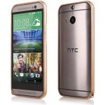 Pouzdro Bumper ALU METAL HTC ONE M8 zlaté – Zboží Mobilmania