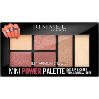 Rimmel London Mini Power Palette paletka očních stínů, rty a tváře 006 Fierce 6,8 g – Zbozi.Blesk.cz