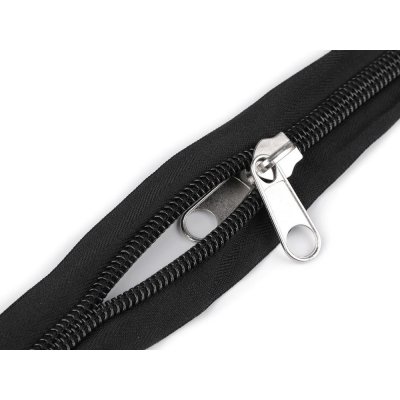Zip stanový spirálový šíře 10 mm s oboustranným jezdcem délka 195 cm - černá – Hledejceny.cz