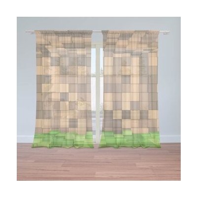 Sablio Záclony Blocks 3D: 2ks 150x250cm – Hledejceny.cz