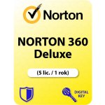 Norton 360 DELUXE 50GB + VPN 1 lic. 5 lic. 12 mes. (21405797) – Zboží Živě