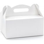 PartyDecoPapírová krabička na dort bílá velká 1ks – Zboží Dáma