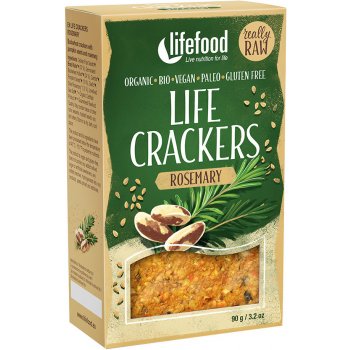 Lifefood Life crackers Rozmarýnové Raw Bio 90 g