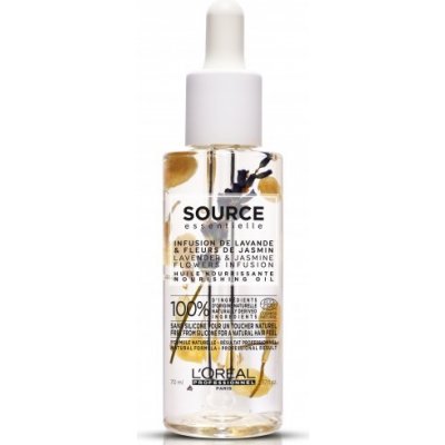 L’Oréal Source Essentielle Lavender & Jasmine Flowers Infusion vyživující olej pro citlivé vlasy 70 ml – Hledejceny.cz