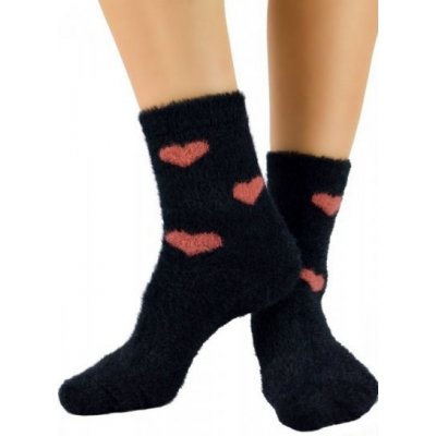 Noviti SB 055 W 02 srdce dámské ponožky černé