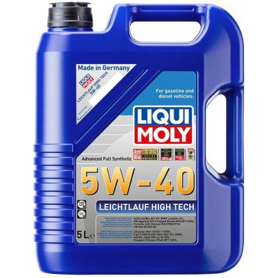 Liqui Moly Leichtlauf High Tech 5W-40 5 l 3864 – Hledejceny.cz