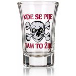 Nekupto Dárky s humorem Panák skleněný humorný Kde se pije tam to žije 0,04 l – Hledejceny.cz
