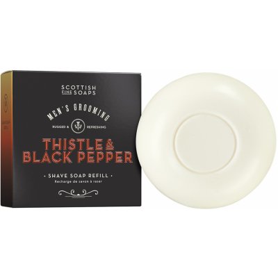 SCOTTISH FINE SOAPS Thistle & Black Pepper Tuhé mýdlo na holení (náplň), 100 g – Zboží Dáma