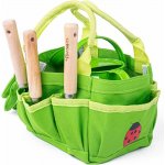 Bigjigs Toys zahradní set nářadí v plátěné tašce zelená – Zboží Mobilmania