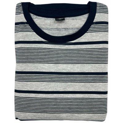 Pánské nadměrné bavlněné pyžama s dlouhým rukávem ZIDANE šedá – Zboží Dáma