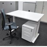 Enprag Kancelářská sestava s mobilním kontejnerem EO14_HDT_Matrix Bílá – Zboží Dáma