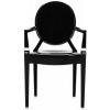 Jídelní židle Kartell Louis Ghost lesklá černá