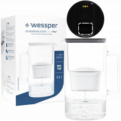 Wessper D2 Borosilicate FutureFlow Aquamax 3,3 l černá – Zboží Dáma