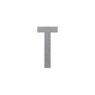Označení budov - písmeno - T, hliníková tabulka, výška 150 mm – Zboží Mobilmania