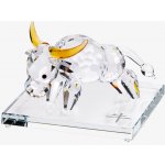 Preciosa Skleněná figurka Buvol - čínský zodiak z českého křišťálu Preciosa, topaz – Hledejceny.cz