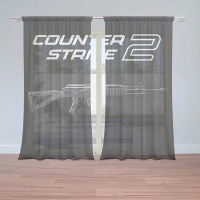 Záclony Counter Strike 2 AK: 2 ks - 150x250 cm - Sablio – Hledejceny.cz