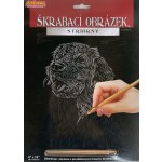 SMT Creatoys Vyškrabovací obrázek stříbrný 20x25 cm Pes – Zboží Dáma