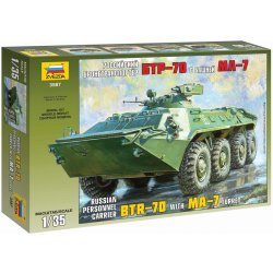 Zvezda Model Kit military 3587 BTR 70 with MA 7 Turret 1:35