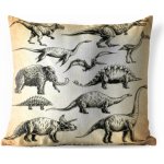 MuchoWow Vnější polštář Dinosaurus Vintage Kresba 60x60 – Zboží Dáma