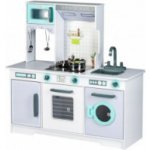 Eco Toys Dřevěná kuchyňka XXL s pračkou + kuchyňské doplňky 96,5 cm – Zboží Mobilmania
