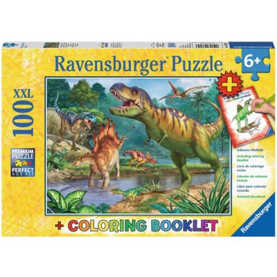 Ravensburger Pravěký svět dinosaurů + omalovánky 100 dílků – Zbozi.Blesk.cz