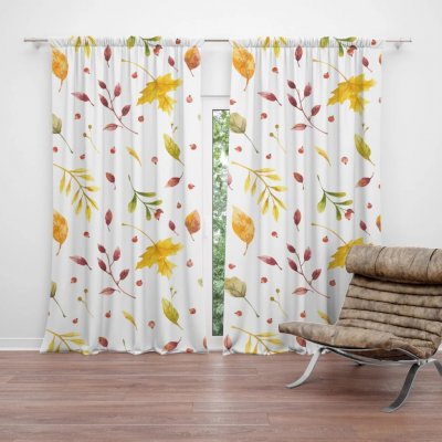 Sablio Závěs Podzimní listí: 2ks 140x250cm – Hledejceny.cz