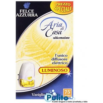 Felce Azzurra Aria di Casa Luminoso podsvícený bytový parfém a osvěžovač vzduchu Zlatá vanilka 20 ml