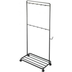 Yamazaki, Pojízdný úklidový stojan Tower 4347, kov, v.141 cm | černá