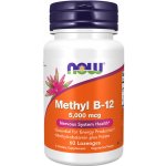 NOW Foods NOW Methyl B12 with Folic Acid Vitamín B12 + Kyselina Listová v aktivních formách 5000 mcg 60 pastilek – Sleviste.cz