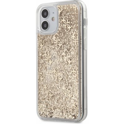 Pouzdro Guess 4G Liquid Glitter iPhone 12 mini zlaté – Zboží Mobilmania