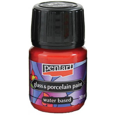 Pentart barvy na sklo/porcelán 30 ml Pentart black – Zboží Mobilmania