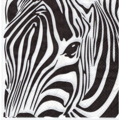 Ubrousek 33x33cm Zebra – Zboží Dáma